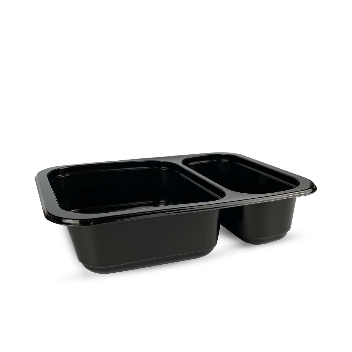 Контейнер под запайку 2-секц. 70/30 ЧЕРНЫЙ 187*137*46 (300)