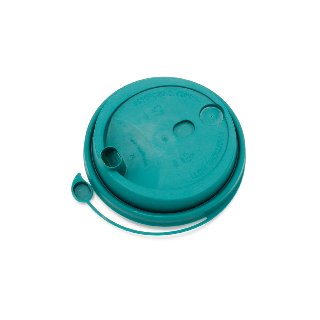 Крышка пластиковая d=80 с закрыв носиком матовая зеленая PP (50/1000)