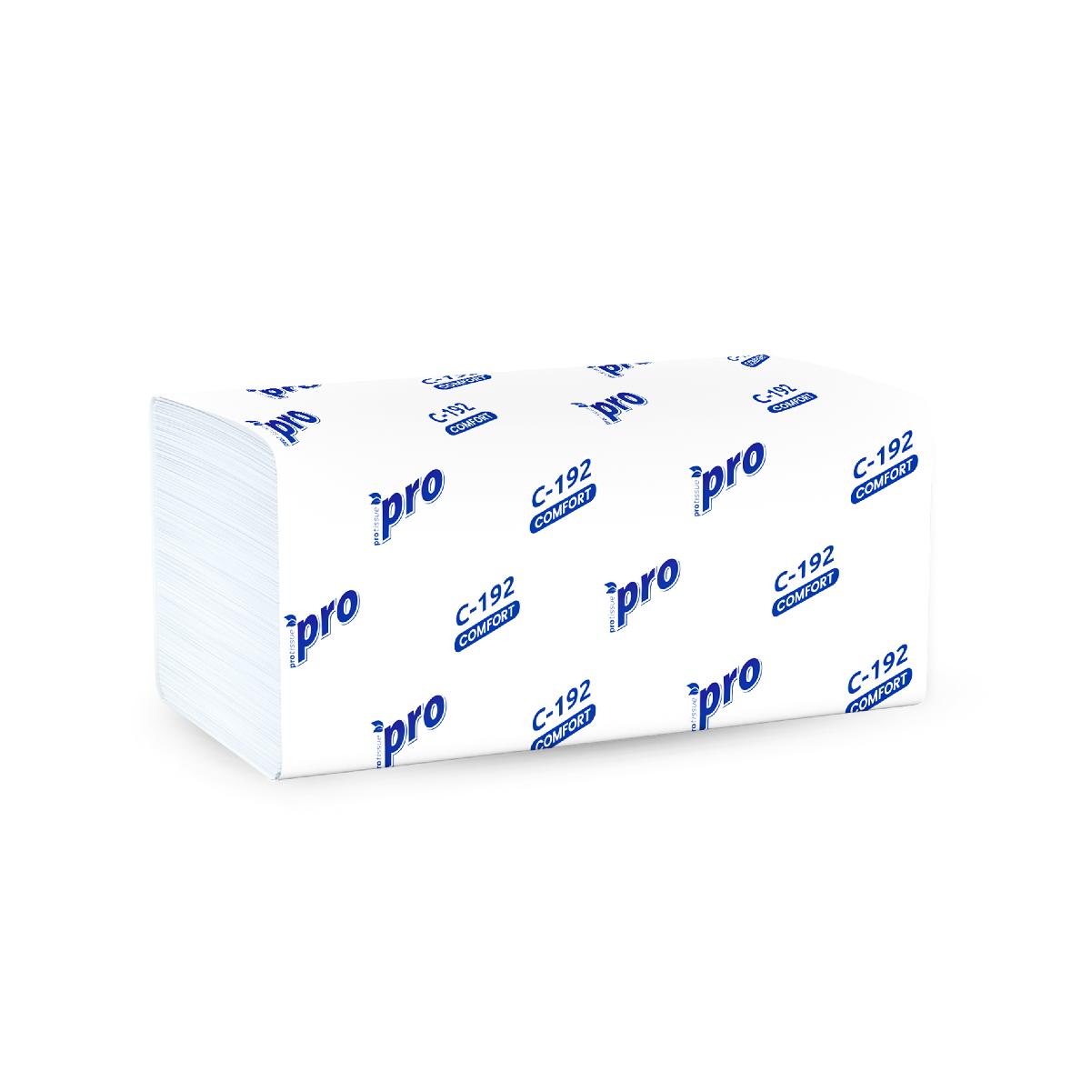 Бумажные полотенца 1-сл 250л V-укл. 21*22 25гр. Protissue H3 целлюлоза С192 (20) 
