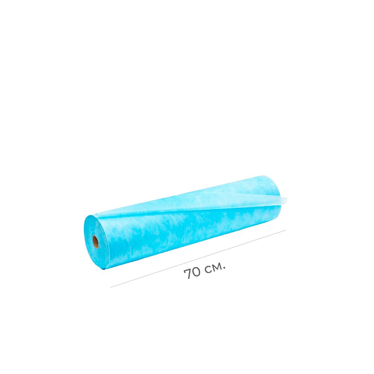 Простыня одноразовая 70*200см голубая "Soft Standart " 100шт в рулоне (12)