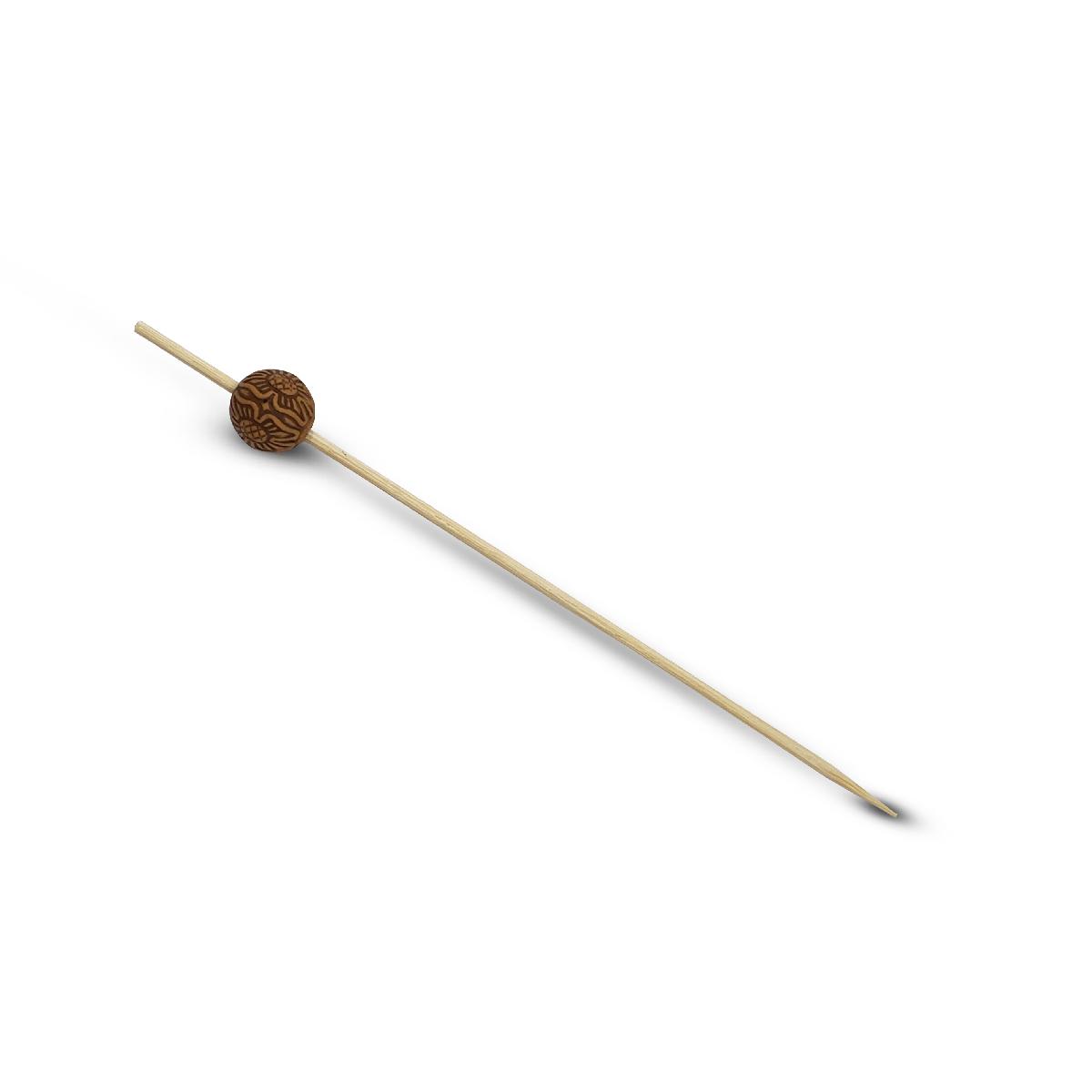 Пика деревянная для канапе "Бусина" 12см ECO (100)