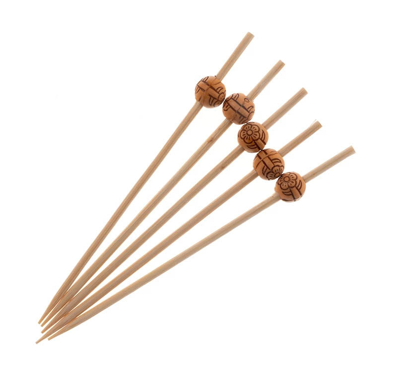 Пика деревянная для канапе "Бусина" 9см ECO (100)