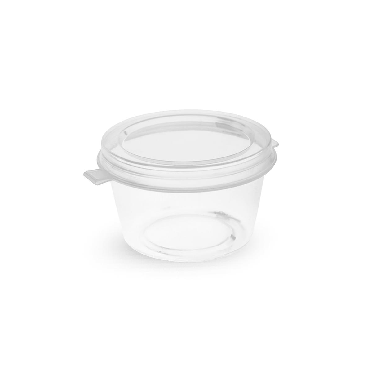Соусник прозрачный с крышкой 80мл Полимерпласт\box4food PP 1254П (80/960)
