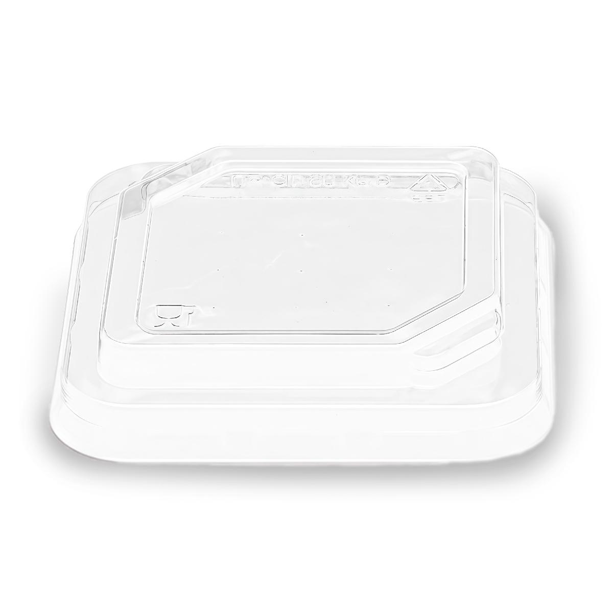 Крышка к контейнеру с креп. под вилку "ПР-СТ-80 Кр У" прозрачный ПЭТ (720)