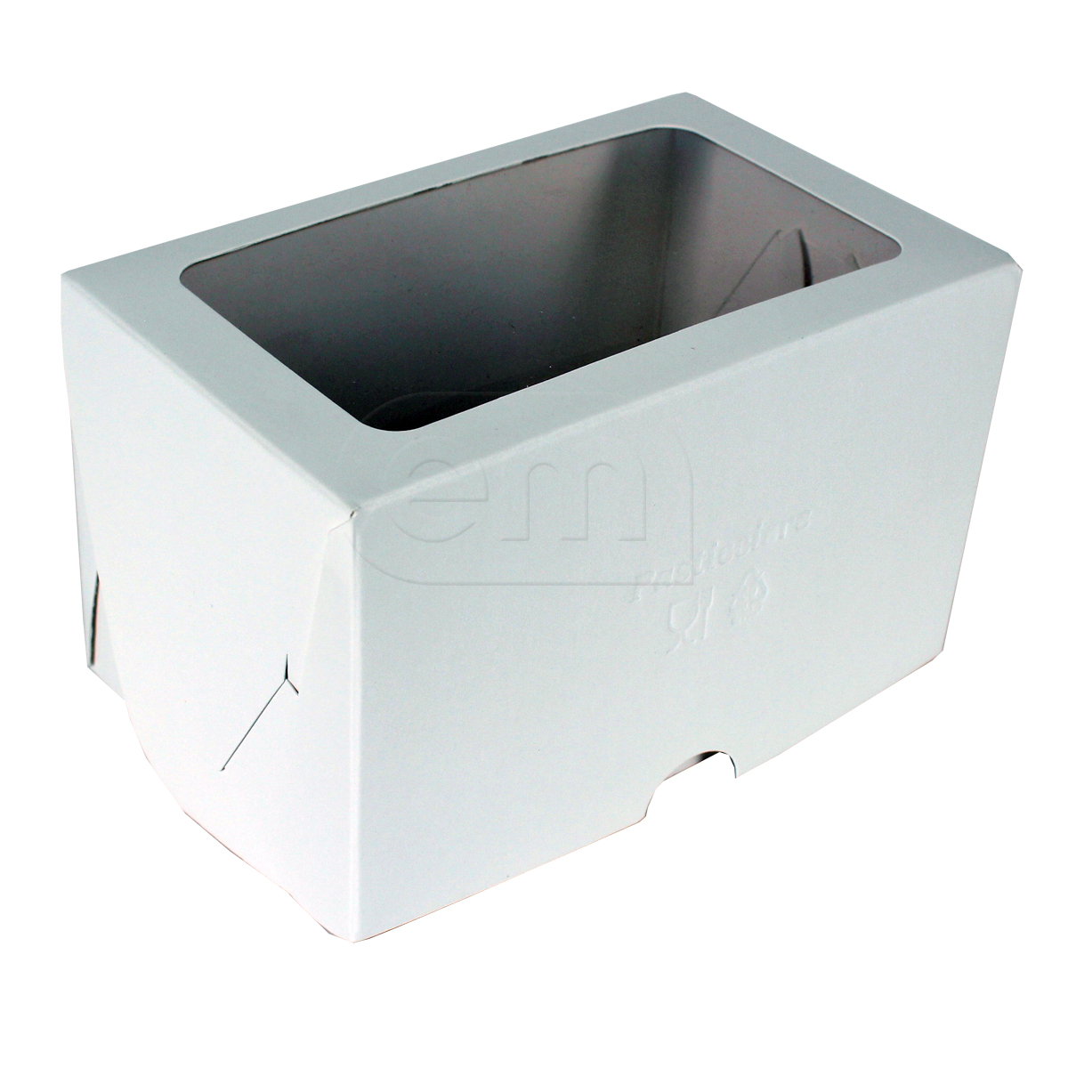 Коробка для капкейков 2шт с окном 100*160*100 OSQ (100)