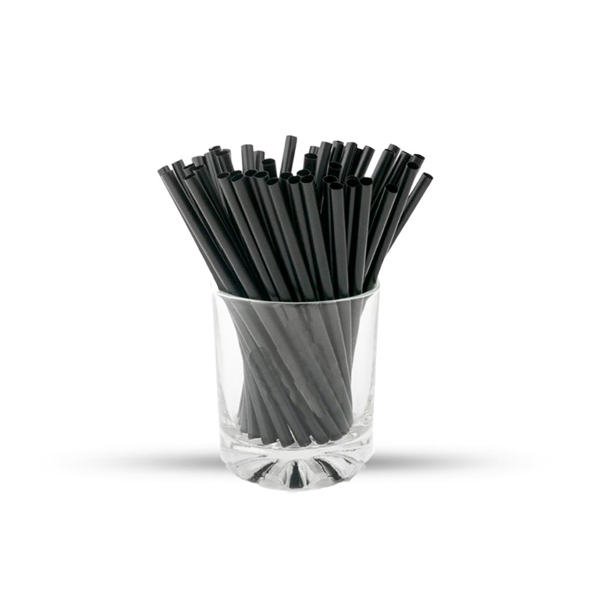 Трубочки без изгиба мини d5мм L125мм черные 400шт (50)