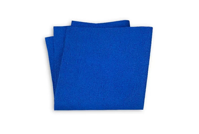 Салфетка прорезиненная для стекла и глянцевых поверхностей 37*40 синий/SPK