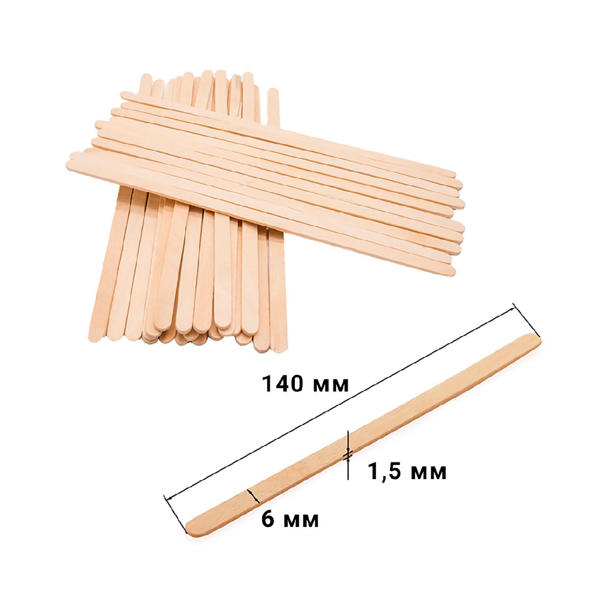 Размешиватель деревянный 14см 14*6*1,3 (1000/14000)