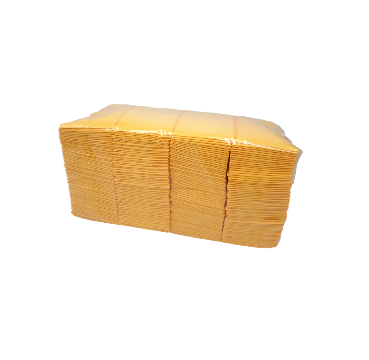 Салфетки бумажные 2-слойные 24×24см 230шт желтые "BigPack" 1/8 сложение (18)