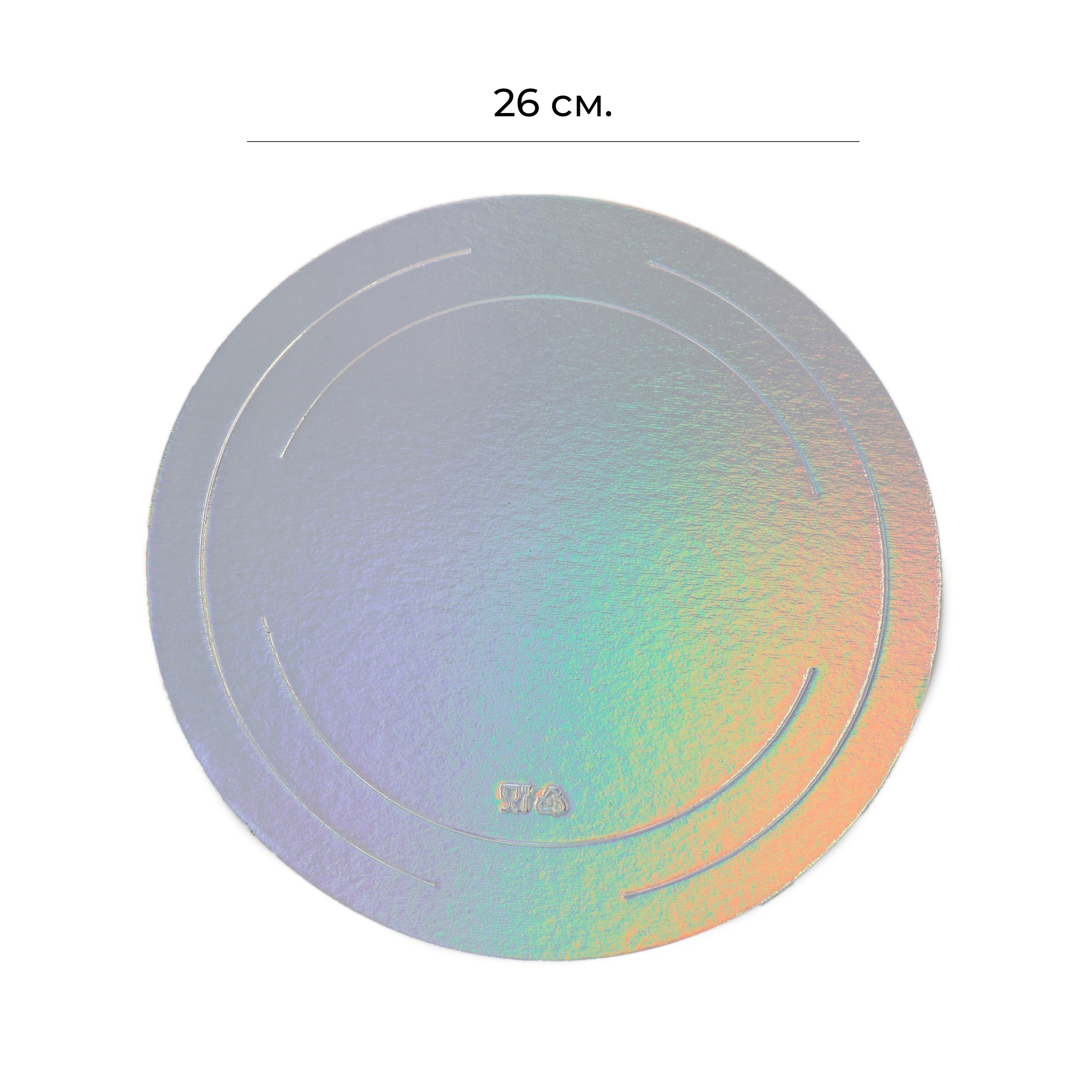 Подложка ламинированная перламутр/серебро 3,2(+0,3)мм 26см 10шт