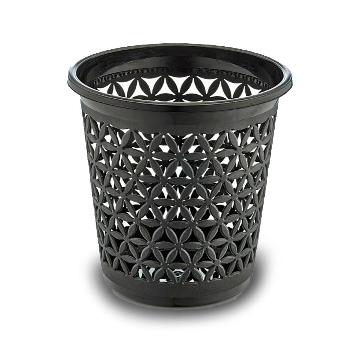 Корзина офисная 11л пластик, черная 