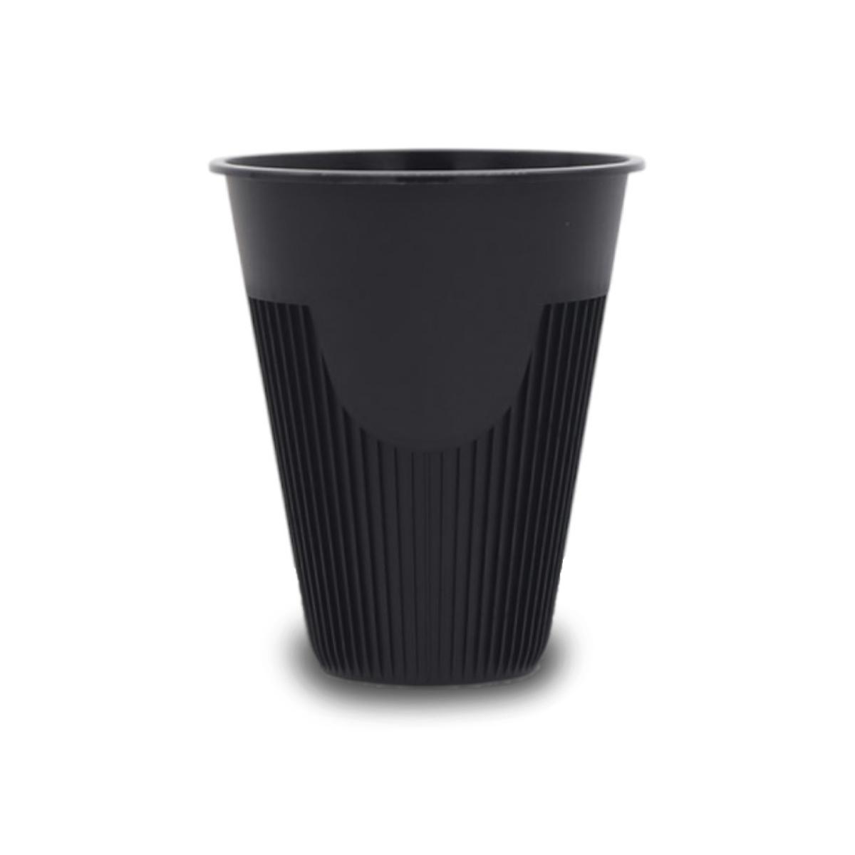 Стакан пластиковый для горячих напитков 400мл 90мм черный 1035Ч (8/160)