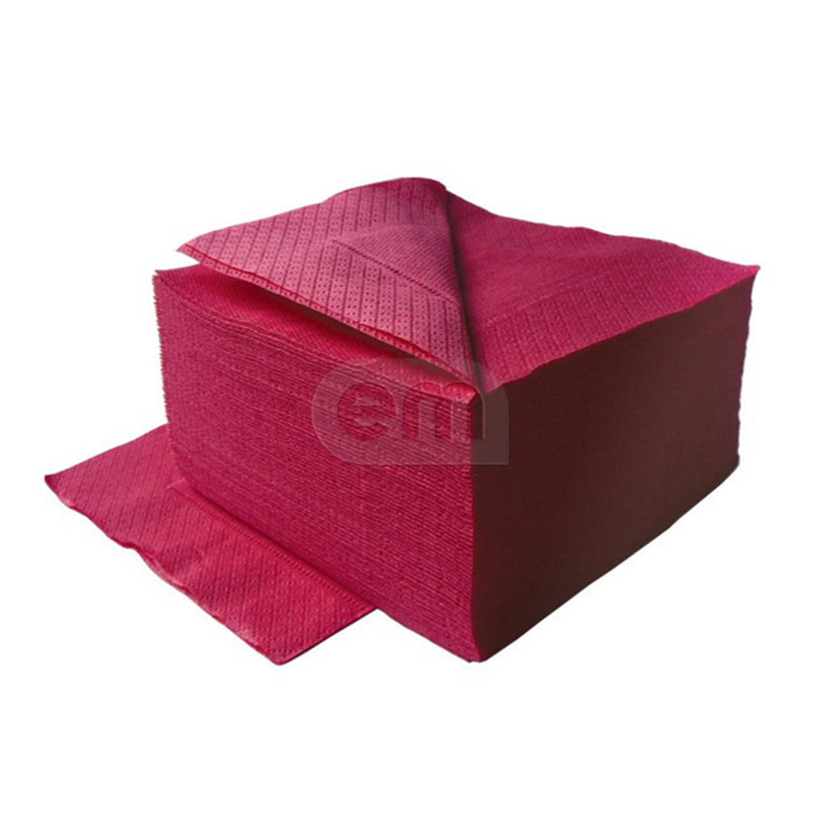 Салфетки бумажные 2-слойные 33×33см 200шт бордовые (9)