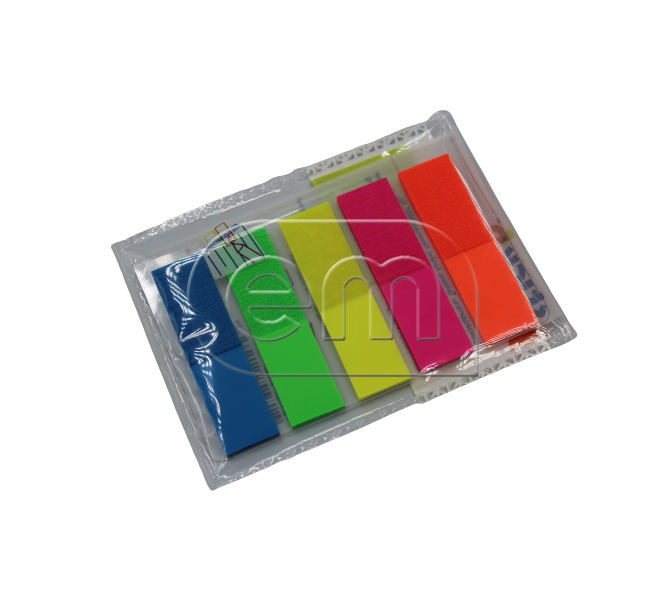 Закладки с липким краем 4цв. 50*12мм 80л на блистере