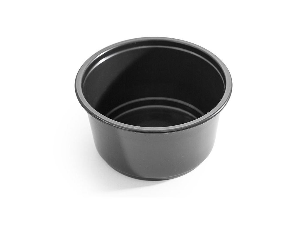 Контейнер круглый К127 d127мм 500мл h68мм черный PP (50/500)