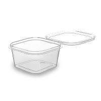 Соусник прозрачный квадратный с крышкой 50мл "Перинт" (80/1040)