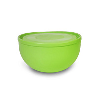 Салатник пл 2,5л д21см h11см салатовый с/крышкой (Э)