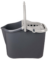 Ведро прямоугольное 13л с отжимом Моп "Rimo" светло-серый (6)