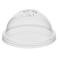 Крышка для стакана 90мм купольная прозрачная отверстие/заглушка PP 3006 (50/1000)