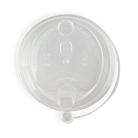 Крышка пластиковая d=90 с закрыв носиком прозрачная PP (50/1000)