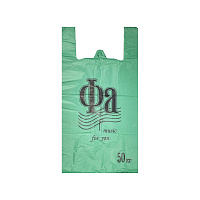 Пакет-майка "Фа" зеленый 30*55см 21мк (100/1000)