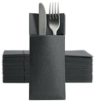 Конверты премиум бумажный 32*38см S.Point (Duni) черный 50шт 52216 (25)