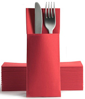 Конверты премиум 32*40см Airlaid (Duni) красный 50шт 58263 (25)