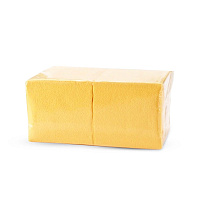 Салфетки бумажные 1-слойные 24×24см 400шт желтые "BigPack" (18)