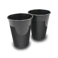 Стакан пластиковый для горячих напитков 300мл 90мм черный 1034Ч (10/200)