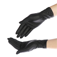 Перчатки нитриловые черные размер L 100шт Континентпак