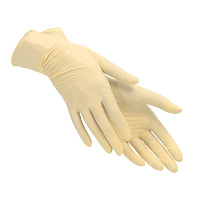 Перчатки латексные одноразовые размер M опудренные 100шт Benovy (10)