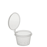 Соусник прозрачный с верхним закрытием 30мл (27мл) Стандарт PP 1235П (80/1920)