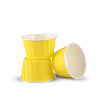 Форма бумажная "Маффин" 50*40 желтая-белая (100/3000)