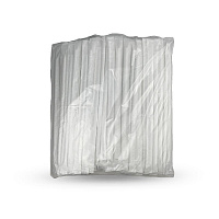 Трубочки без изгиба в индивидуальной упаковке d8мм L240мм белые 250шт (16)