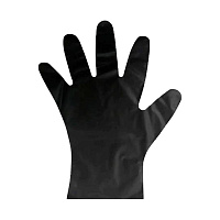 Перчатки одноразовые эластомер размер XL 100шт черные  (10)