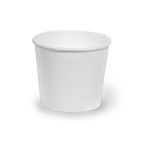 Контейнер картонный круглый Round Bowl 700мл W белый без крышки d89/116*h108 OSQ (35/525)