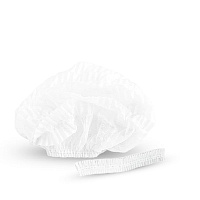 Шапочка одноразовая Шарлотта белая 100шт (10)