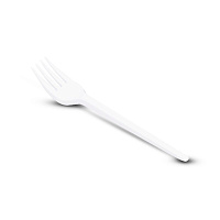 Вилка пластиковая столовая  белая 155мм (О) (100/3000)