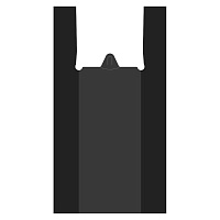 Пакет-майка без печати черная 30+14*55 35мкр (50/500) 