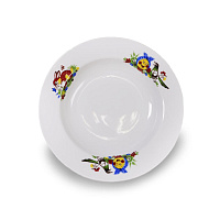 Тарелка глубокая 200мм/250мл печать фаянс 055/6