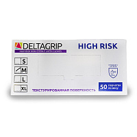 Перчатки латексные неопудренные High Risk размер М (25)