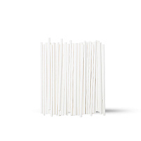 Трубочки бумажные 200*6мм "White" белые 200шт(25)