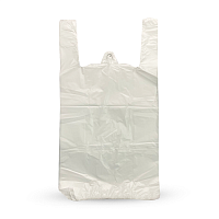 Пакет-майка без печати белый 28+12*50см 13мк (100/2000)