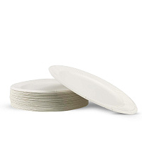 Тарелка бумажная 190мм белая мелованная (50/1000)