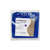Салфетка микрофибра в инд уп 30*30 220гр ЕМ (100)