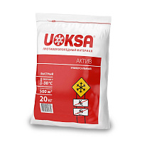 Реагент противогололедный хлорид кальция + минер. соль UOKSA актив до -30С 20кг