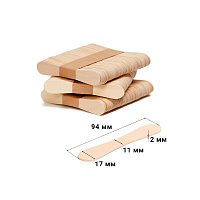 Палочки деревянные фигурные для мороженого 94*17/11*2мм 50шт (142)