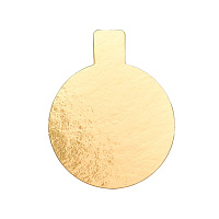 Подложка ламинированная золотая с ручкой 0,8мм 8см 100шт