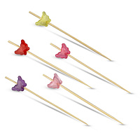 Пика декоративная "Бабочки" 9см (100)