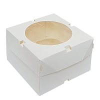 Коробка для маффинов ложементом под 4 шт MUF 4 PRO WW белый 160*160*100 ForGenika (25/150)